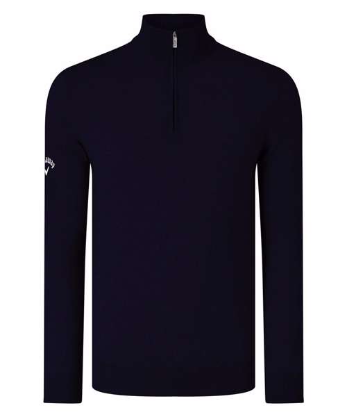 Ribbed ¼ zip Merino sweater