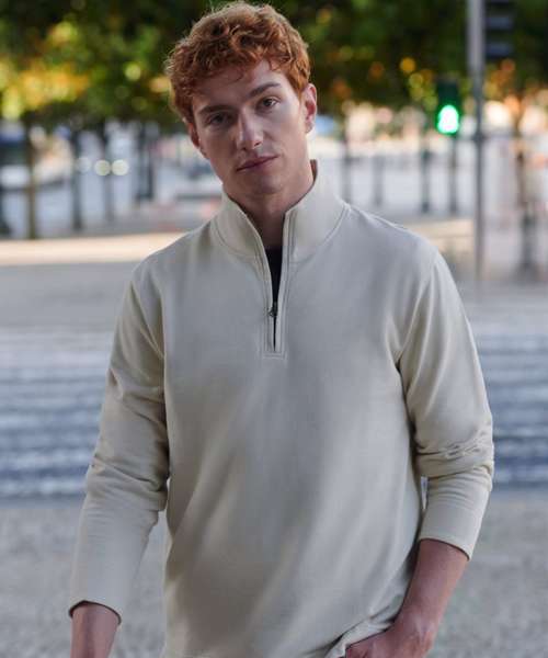 Premium piqué 1/4-zip top