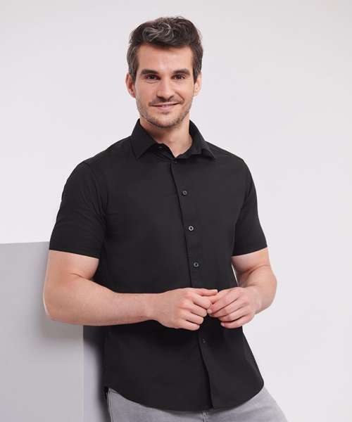 Short sleeve easycare fitted shirt