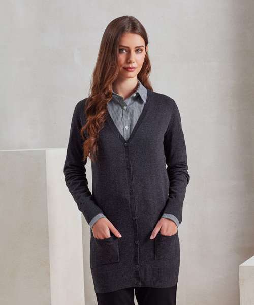 Women's longline knitted cardigan